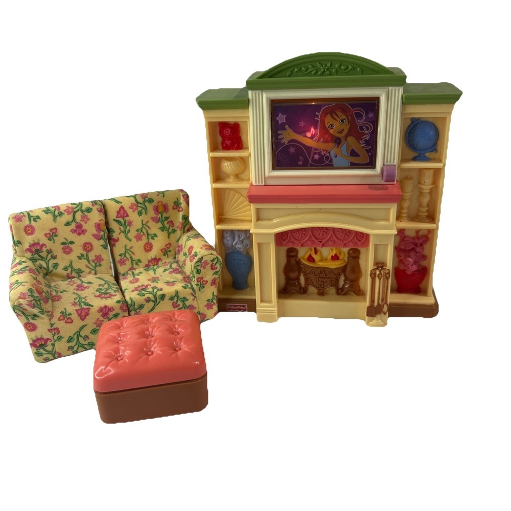 Fisher Price Loving Family Family Room Premium Decor Dollhouse Furniture 2005